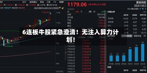 6连板牛股紧急澄清！无注入算力计划！