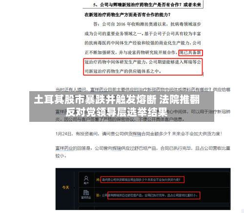 土耳其股市暴跌并触发熔断 法院推翻反对党领导层选举结果-第2张图片