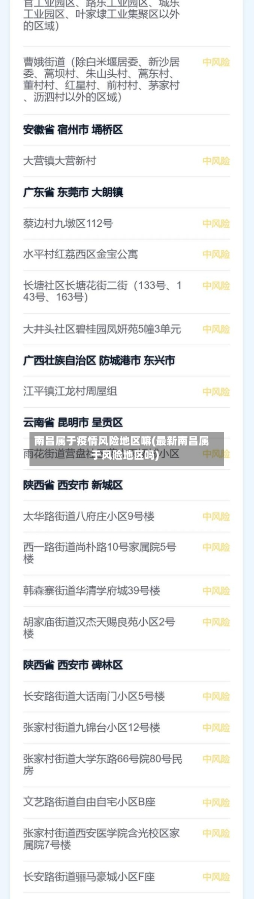 南昌属于疫情风险地区嘛(最新南昌属于风险地区吗)