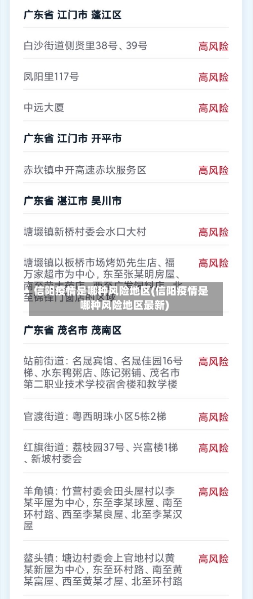 信阳疫情是哪种风险地区(信阳疫情是哪种风险地区最新)-第3张图片