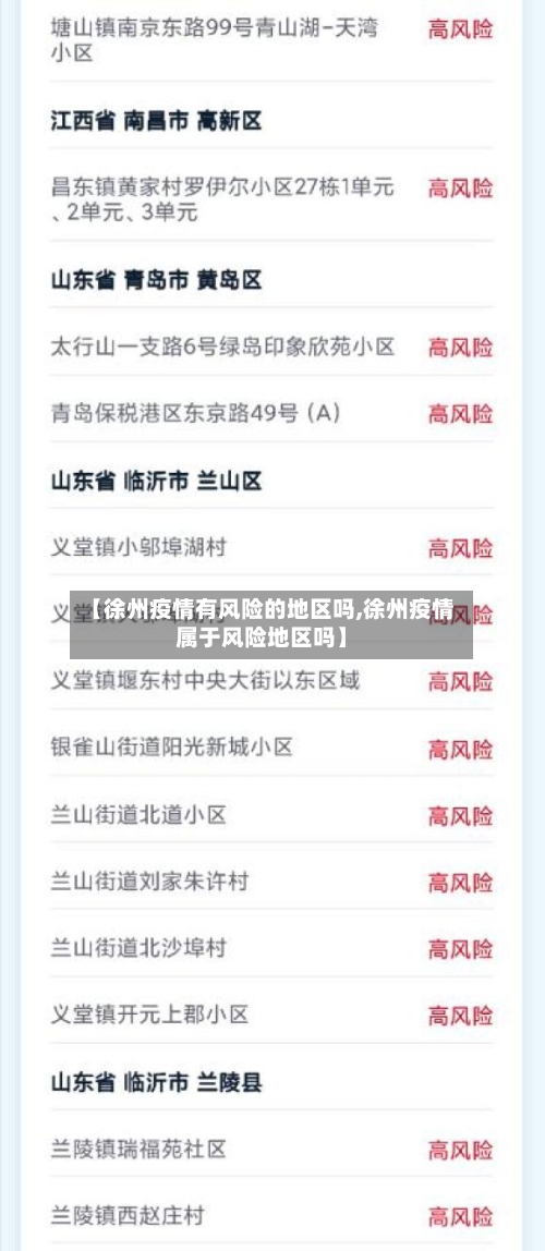 【徐州疫情有风险的地区吗,徐州疫情属于风险地区吗】-第2张图片